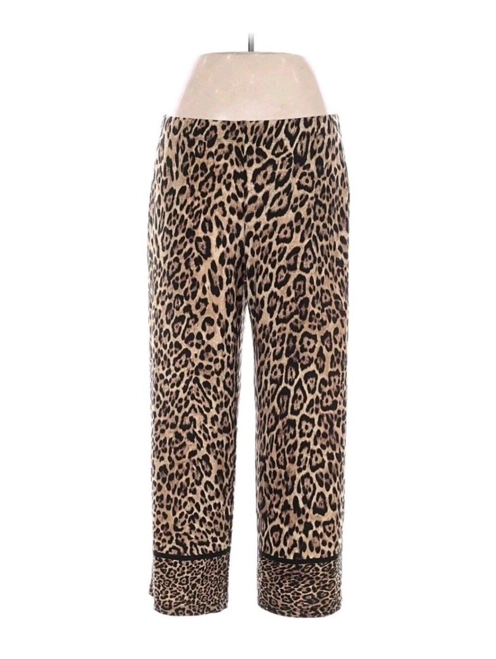 Susan Graver Size 5XL Animal Print Liquid Knit Casual Pants Stretch A395951
